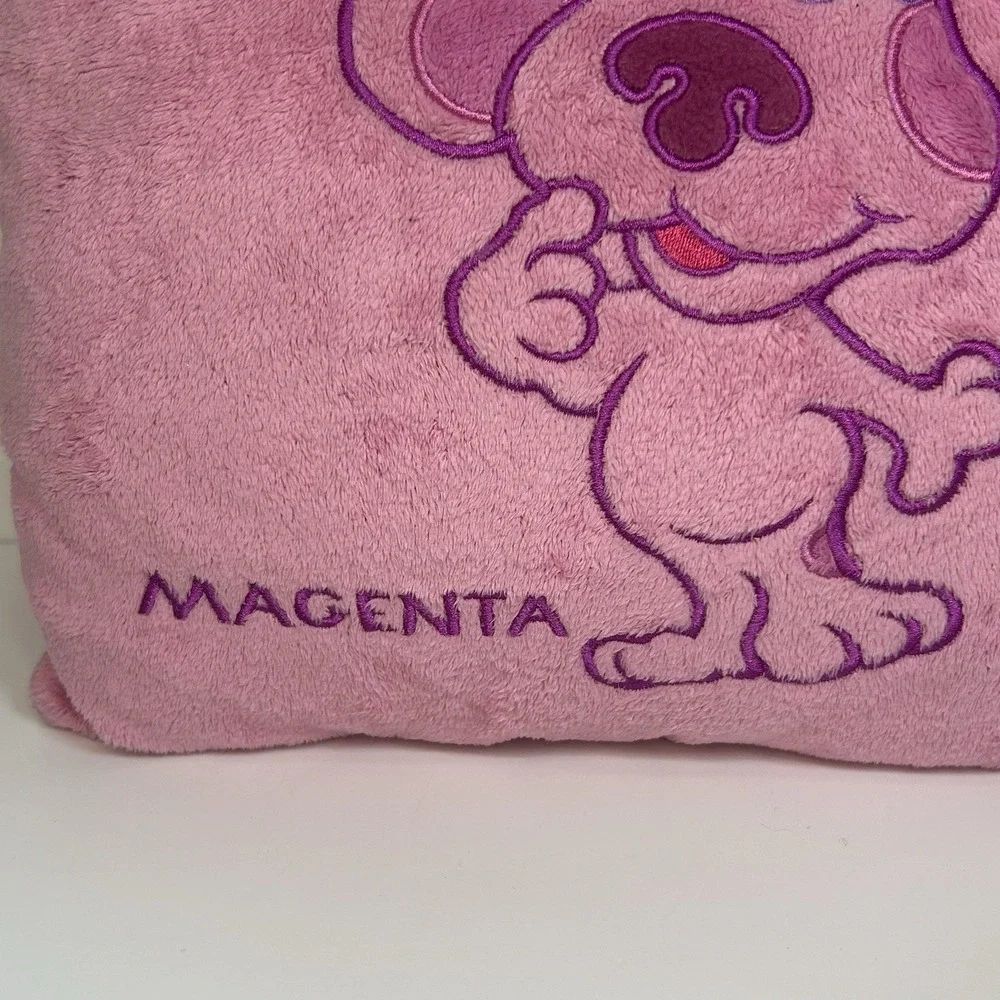 RARE Vintage Blues Clues Magenta Pink Plush Throw‎ Pillow Small 11